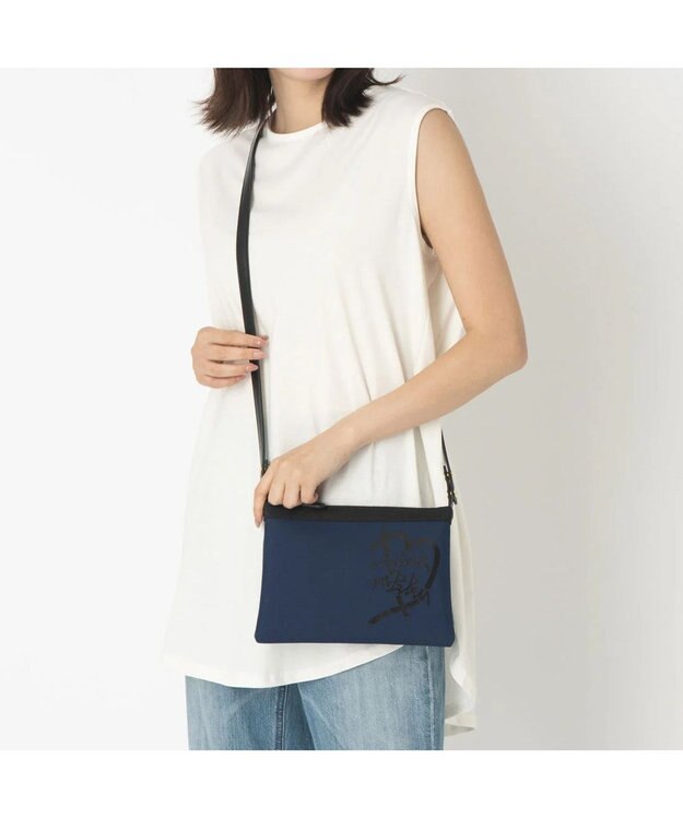 LANVIN en Bleu LANVIN en Bleu ランバンオンブルー ジュール トートバッグ ポーチ付 M ネイビー
