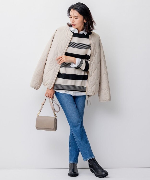 23区 センター ジップ ブーツ ブラック系