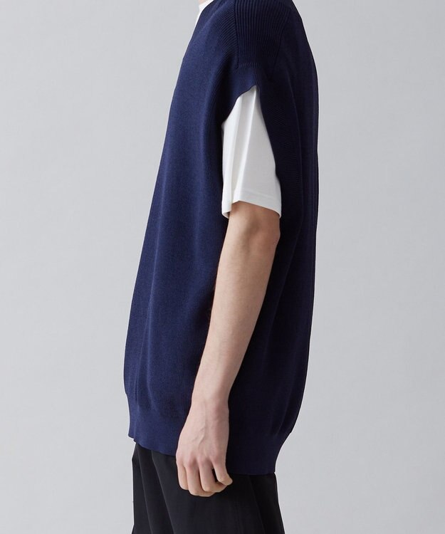 UNFILO MENS イージーケア ニットベスト [23年春夏商品] ネイビー