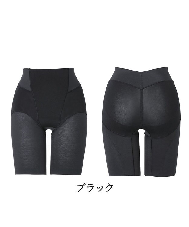 BRADELIS New York 【BRADELIS NewYork peace】綿混楽々dailyガードル23 接触冷感 吸汗速乾 サラッと快適な補正ガードル ブラック