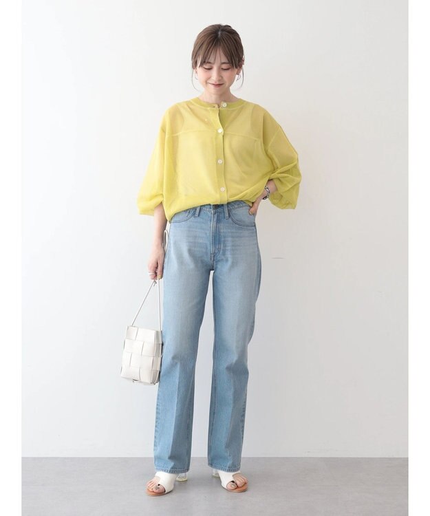 AMERICAN HOLIC 接触冷感２ＷＡＹシアーニットカーディガン Yellow