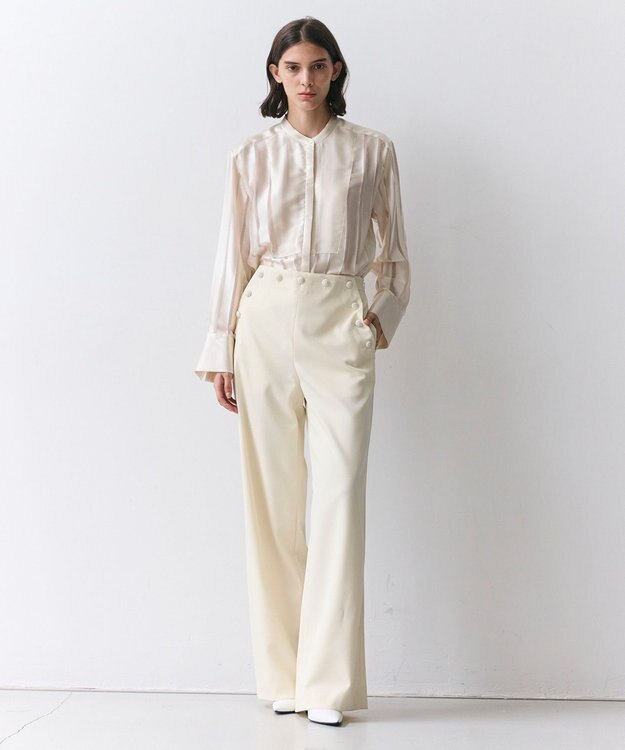 BEIGE， LAZUL / マリンボタンワイドパンツ Ecru