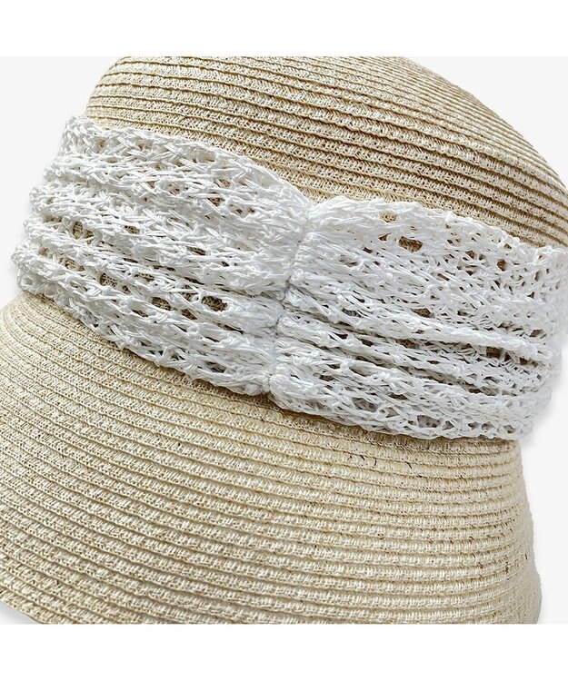 林八百吉商店 un chapeau  リネンブレードハット ホワイト