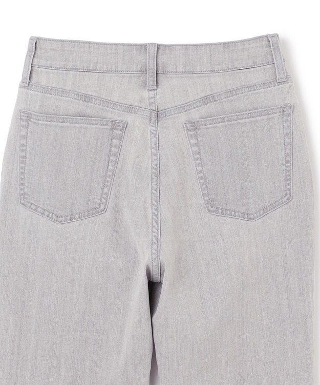 UNFILO センタープレステーパードデニム グレー