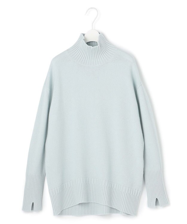 ICB 【新色追加・WEB限定カラーあり】 ソフトカシミヤミックス ハイネックニット フォグブルー系