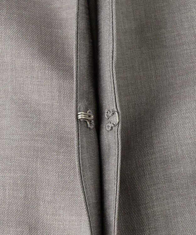 J.PRESS LADIES 【セットアップ対応・洗える・UVケア・速乾】 OXIJEWELストレッチ ノーカラー ジャケット ライトグレー系