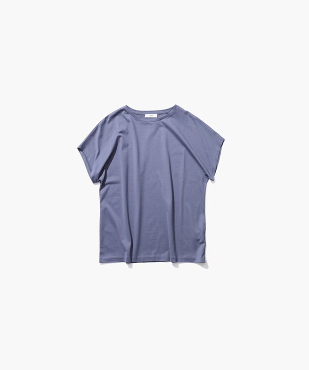 ATON SUVIN 60/2 | キャップスリーブTシャツ BLUE GRAY