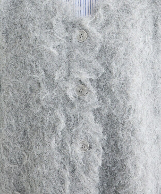 Green Parks ・ｓｗｉｎｇ　ｂｙ　２ｗａｙロング起毛カーディガ Light Gray