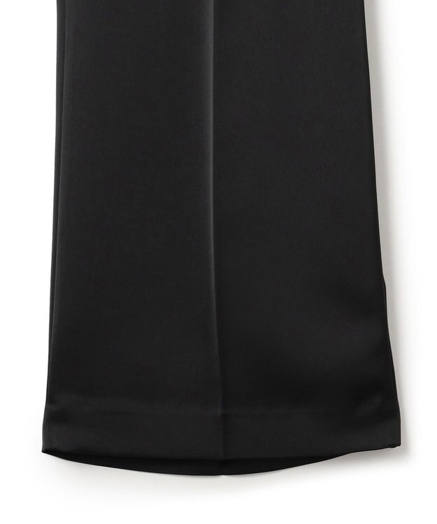 23区 【APPLAUDIR】クリアダブルサテン ワイドシルエットパンツ ブラック系