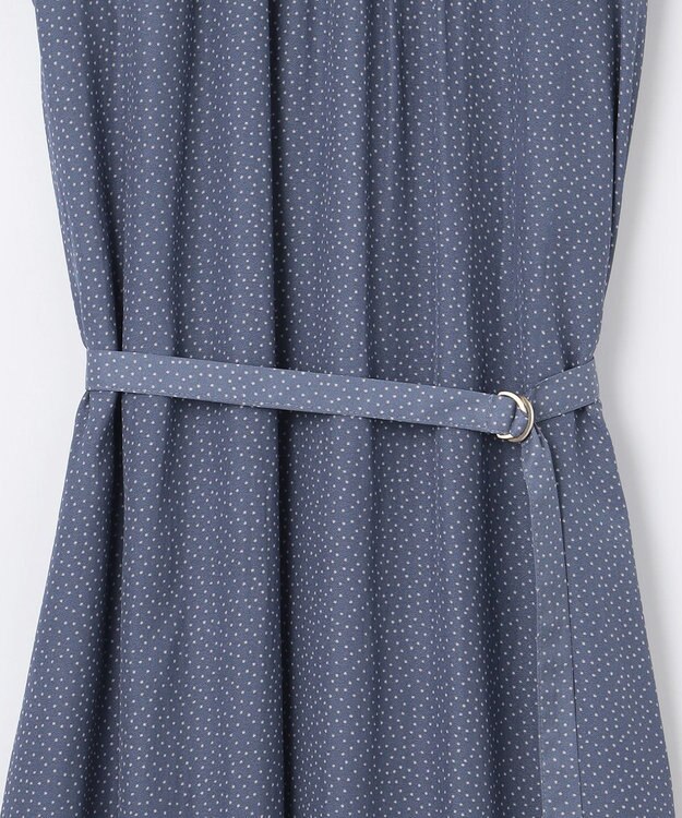 ANY SIS 【ベルト付き】ミニドット ノースリーブワンピース ダルブルードット