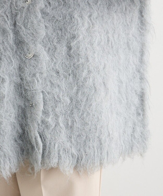 Green Parks ・ｓｗｉｎｇ　ｂｙ　２ｗａｙロング起毛カーディガ Light Gray