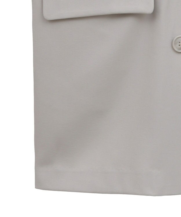 earth music&ecology 半袖サイドドロストジャケット Gray Beige