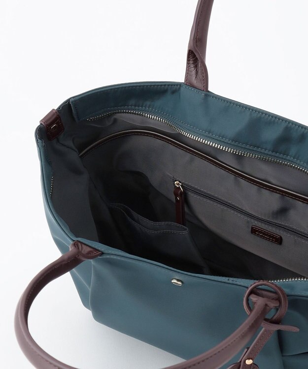 J.PRESS LADIES 【WEB限定カラーあり・A4サイズ収納可】 ナイロン トート バッグ ダークグリーン系