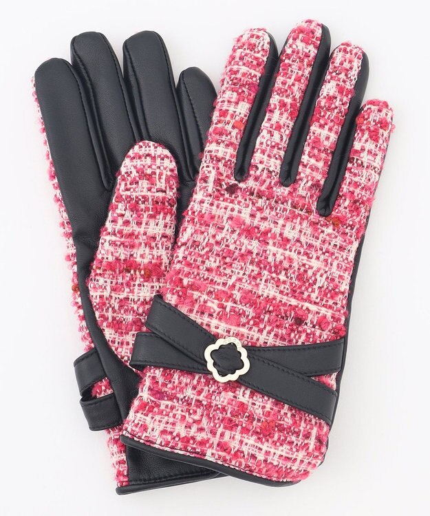 TOCCA TWEED GLOVE 手袋 レッド系
