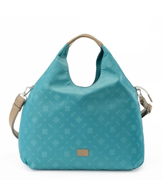 IBIZA モノグラムナイロン　2WAYバッグ エメラルドグリーン