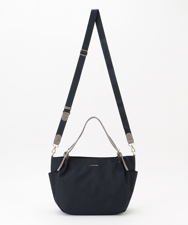 LA BAGAGERIE ポリエステルキャンバス　2WAYミニトート ネイビー