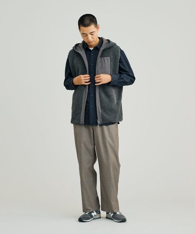 J.PRESS YORK STREET 【UNISEX】2WAY 羽織シャツ ネイビー系