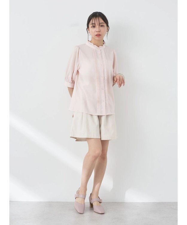 earth music&ecology フリルキュロットパンツ Ivory