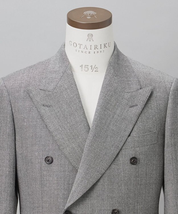 GOTAIRIKU 【DORMEUIL/ドーメル】ドーメル・ロイヤルトゥエルブ ダブルスーツ ライトグレー系8