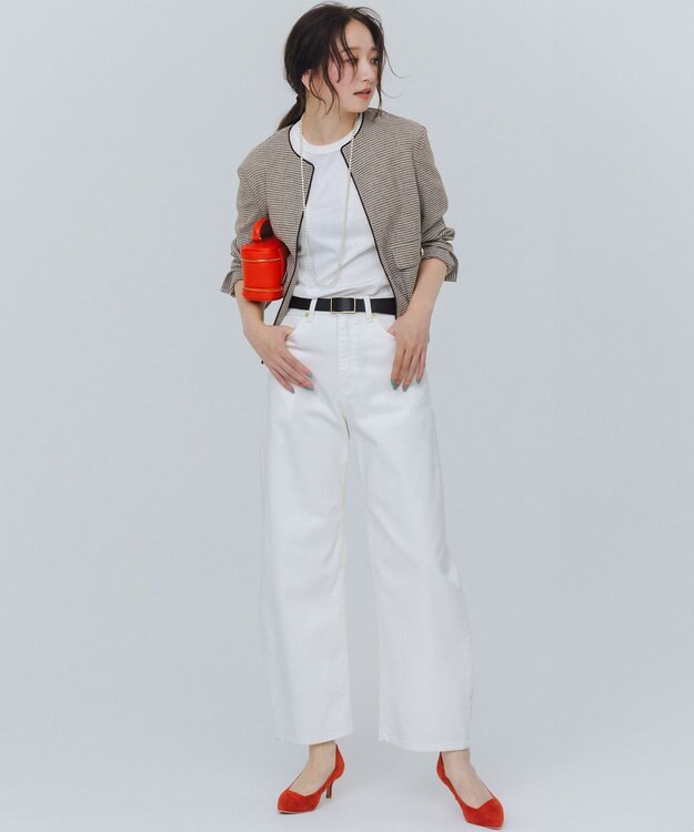 23区 【Oggi6月号掲載】ガラスパール ネックレス アイボリー系