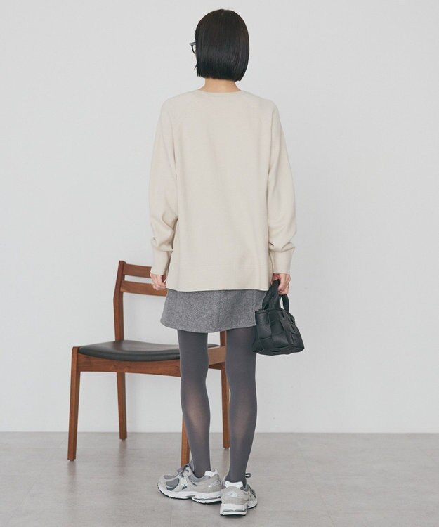 AMERICAN HOLIC バイパチカフタンラグランニットプルオーバー Ecru