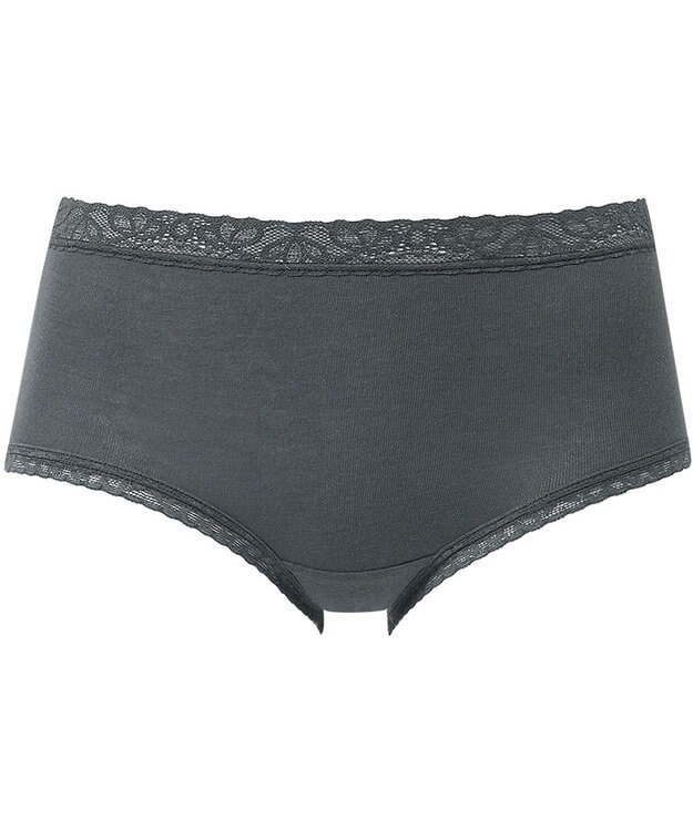 Wing ショーツ 綿混(身生地部) やさしい肌あたり 【デイリーフィット やわらかコットン】 はきこみ丈ふつう EC2330 ウイング／ワコール ダークブラウン