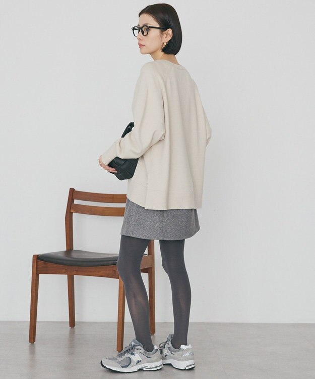 AMERICAN HOLIC バイパチカフタンラグランニットプルオーバー Ecru