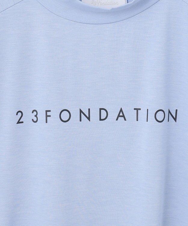 23区GOLF 【23Fondation/WOMEN】フレンチスリーブ ロゴトップス サックスブルー系
