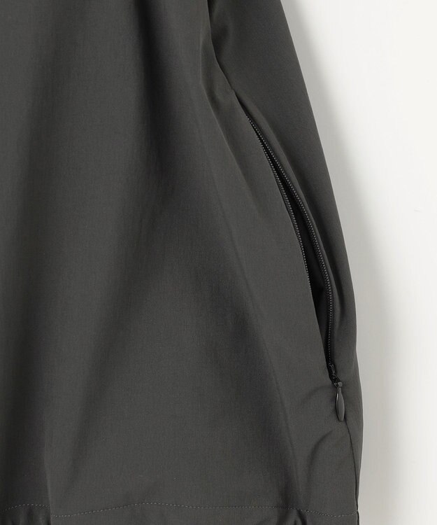 #Newans 【UVカット/撥水/接触冷感】ギャザーブラウス ラッシュガード チャコールグレー