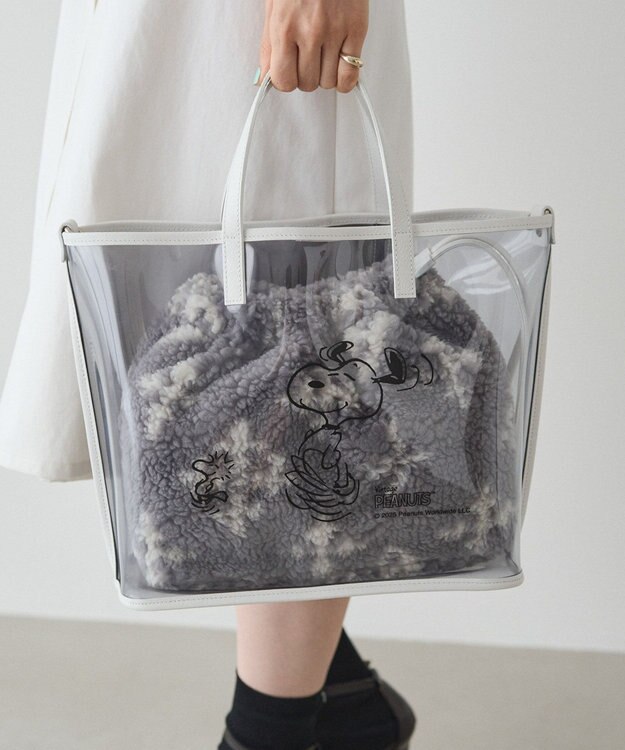 russet 【PEANUTS×russetコラボ第三弾】クリアトート×巾着セットバッグ(CE-1592) Monogram