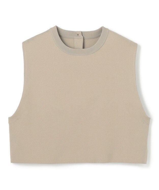 UNFILO フォルムニット クロップドベスト カーキ