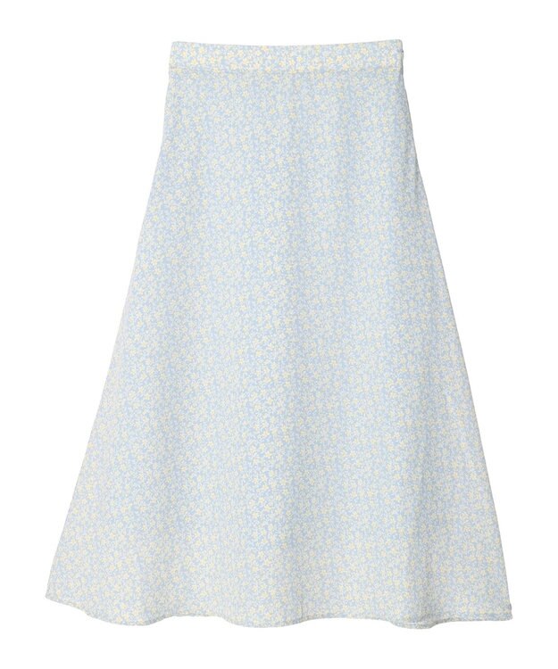 earth music&ecology フラワープリントフレアスカート Sax