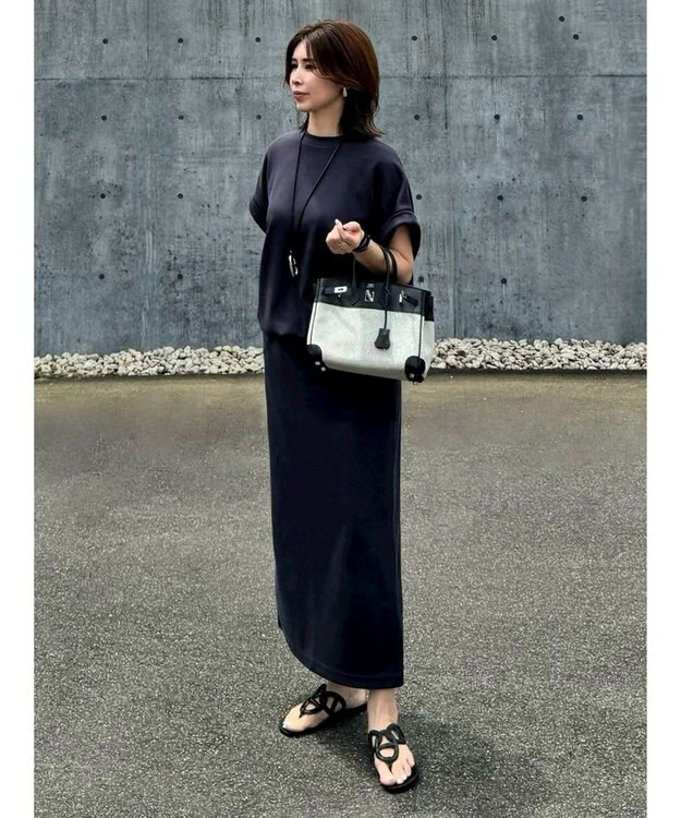 Green Parks 裾ドロストポンチプルオーバー Charcoal Gray