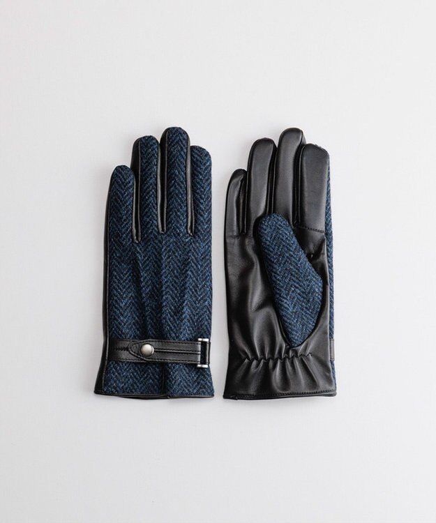ORuKuBET Harris Tweedグローブ(MEN)【日本製・タッチパネル対応】 ネイビー4