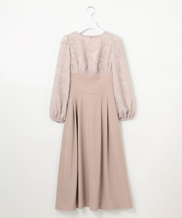 Feroux 【尾﨑真衣さんコラボ商品】コルセットデザイン 綺麗シルエットワンピース ピンクベージュ系