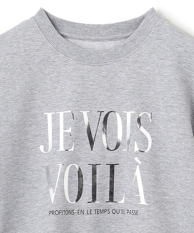 UNFILO L 【吸水速乾/UVケア】ハーフスリーブ ロゴSWEAT グレー