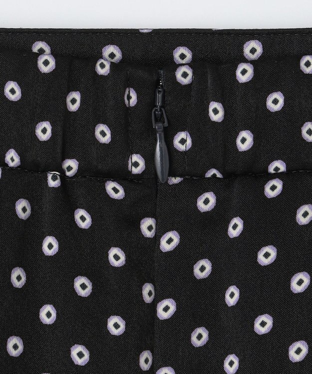 J.PRESS LADIES L 【洗える】ピーチサテン 幾何プリント スカート ネイビー系5