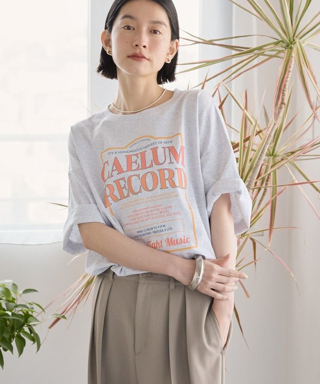 AMERICAN HOLIC レコードグラフィックＴシャツ Gray Mixture