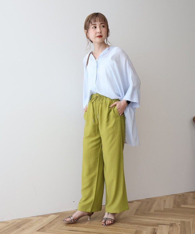 AMERICAN HOLIC 【接触冷感】ベイカーリラックスパンツ Pistachio