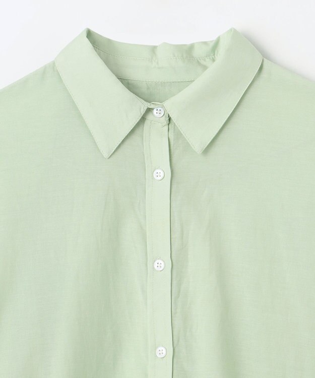 ANY L シアーシャツブラウス グリーン