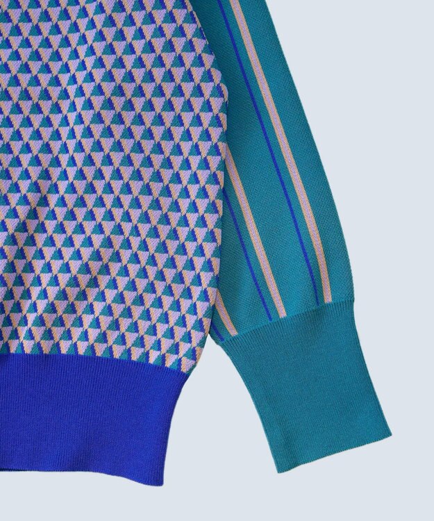 COQ GEO BORDER プルオーバーニット グリーン