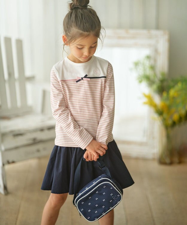 組曲 KIDS 【110-140cm】トリコボーダー Tシャツ ピンク系1