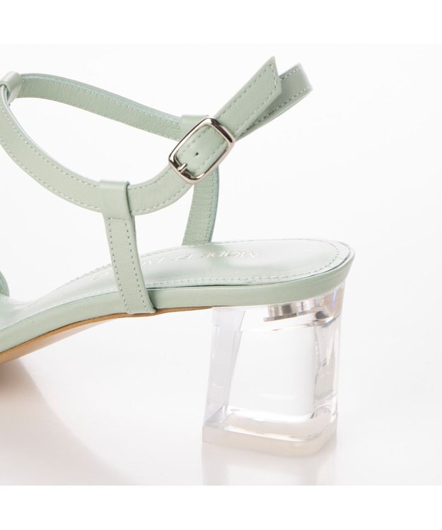 MODE ET JACOMO <MODE ET JACOMO>クリアヒールストラップサンダル グリーン
