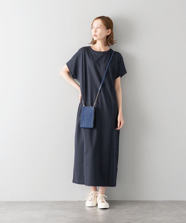 MIYABIYA La quoh with kirakaracho 南蛮七宝エンボスレザー モバイルケース 瑠璃紺(ネイビー)