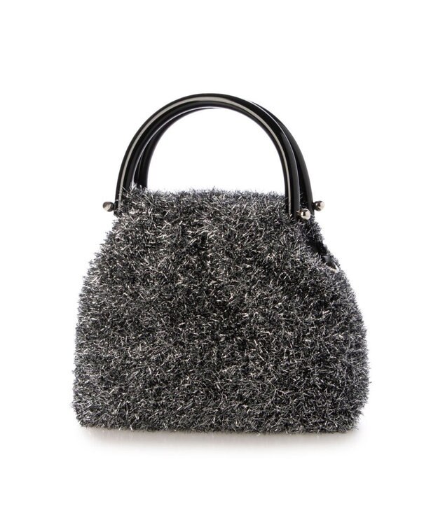 UNBILLION カシュカシュ cachecache / プラ手ハンドルキラキラミニ2wayバッグ ブラックミックス