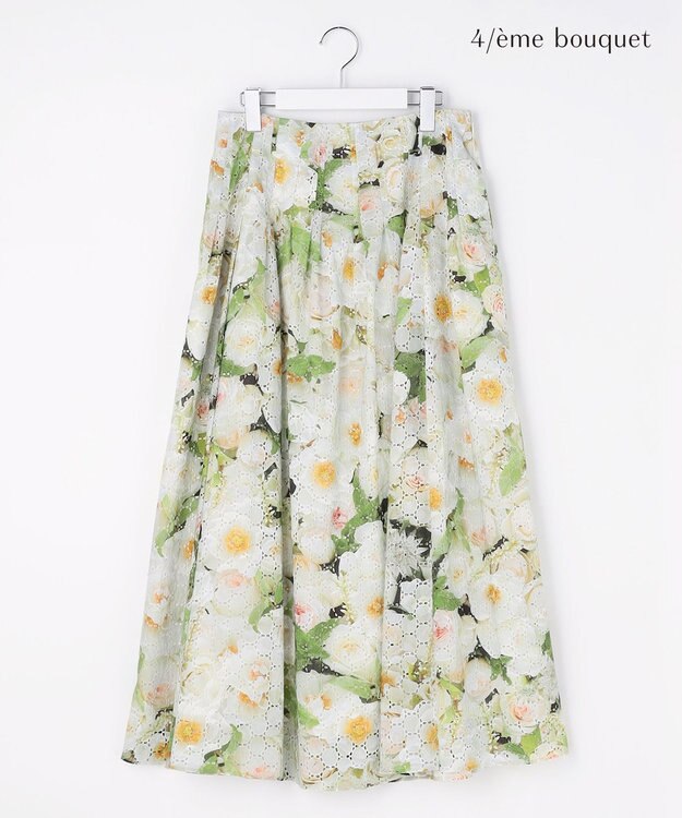 自由区 【カトリエムブーケ】Le bouquet de Laurent ブーケモチーフスカート ブーケ柄