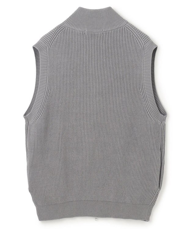 UNFILO MENS スウェットライク ジップベスト [24年秋冬商品] ライトグレー