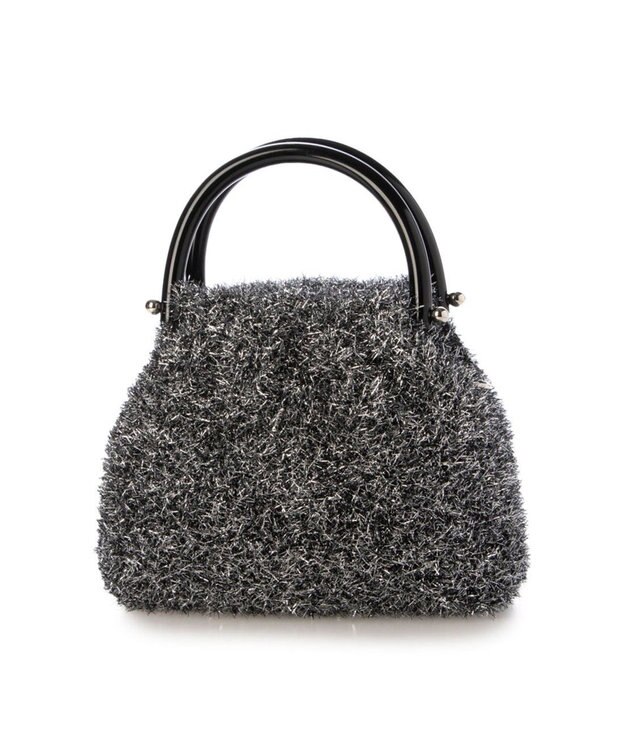 UNBILLION カシュカシュ cachecache / プラ手ハンドルキラキラミニ2wayバッグ ブラックミックス