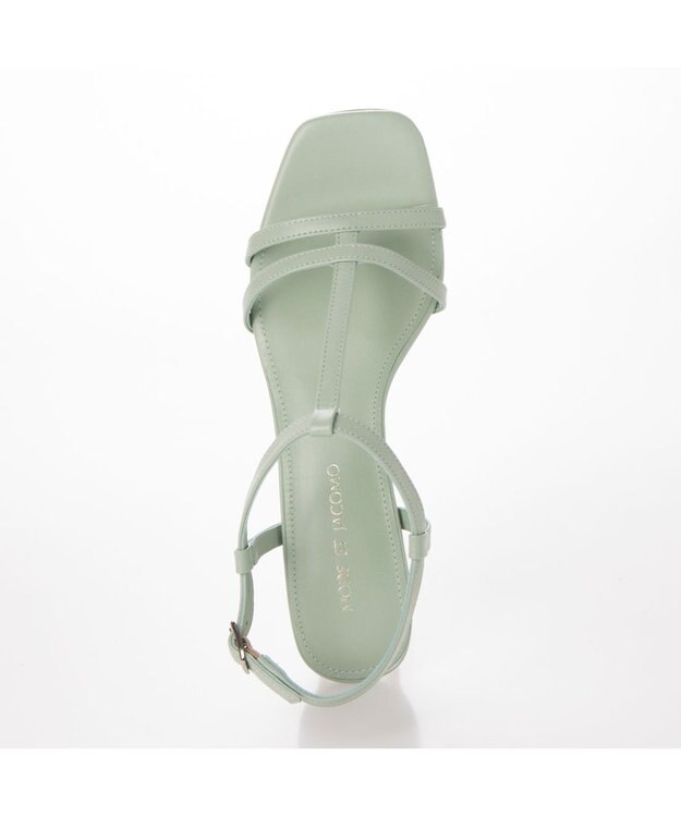 MODE ET JACOMO <MODE ET JACOMO>クリアヒールストラップサンダル グリーン