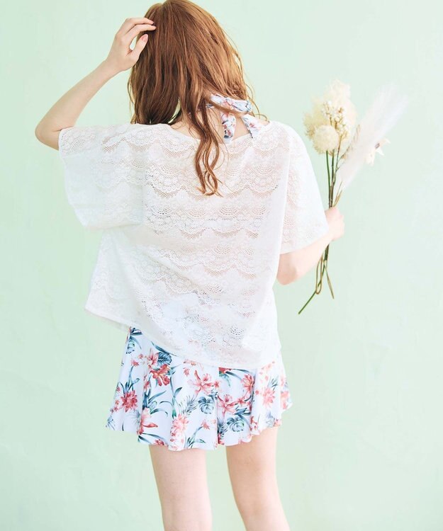 San-ai Resort（三愛水着楽園） 【新色ホワイト＆パープル入荷】４点セット水着　9M・11L【San-ai Resort（サンアイリゾート）】 ピンク